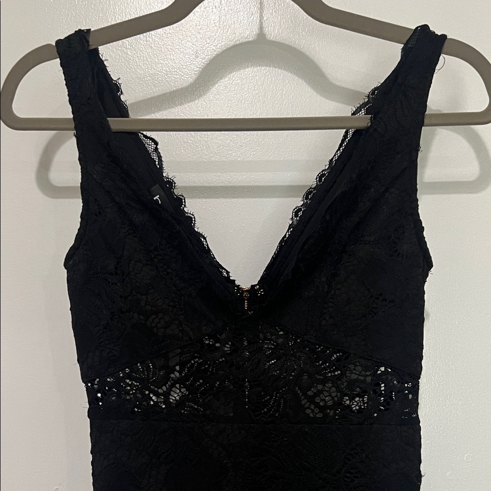 bebe Elegant Black Lace Dress